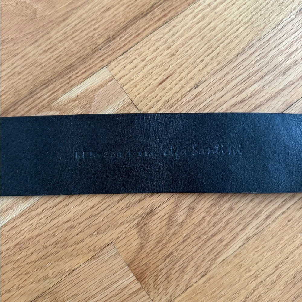 Vintage rose black belt Olga Santini L